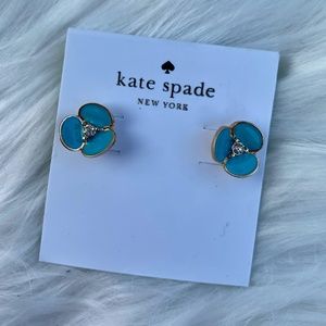 NEW Kate Spade Flower Stud Earrings - Teal